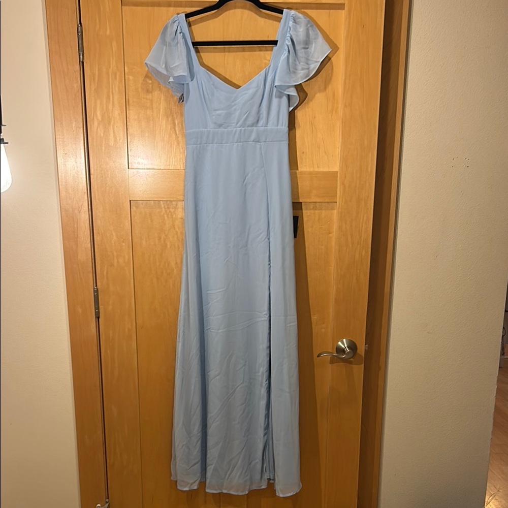 NWT Lulu’s Light Blue Maxi Dress